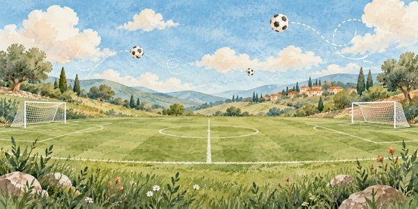 Watercolor Open Soccer Field Wall Mural, image 3