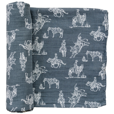 Wild West Muslin Swaddle Blanket - MOOGCO Baby