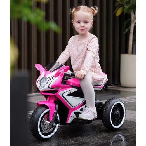 Kids' 6V Electric Ride-On Motorcycle – Battery-Powered Toy Bike (Red)