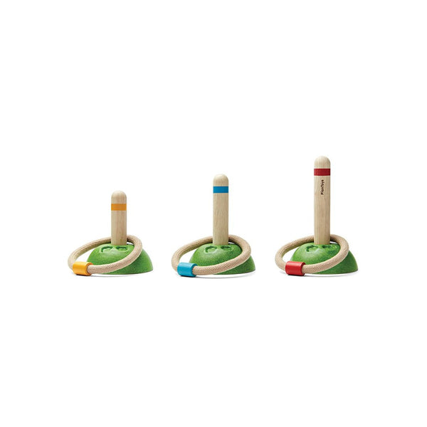 Colorful Meadow Ring Toss toy for babies, promoting fun and motor skills development. Angle 5 view.