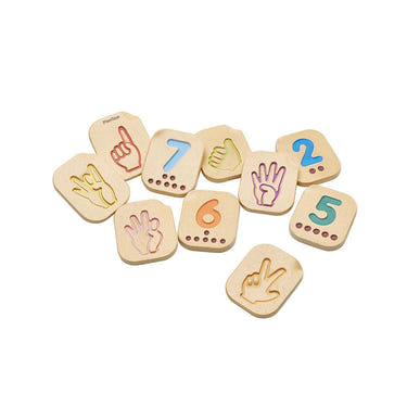 Hand Sign Numbers 1-10 for early learning and sensory play, perfect for teaching kids basic counting skills.