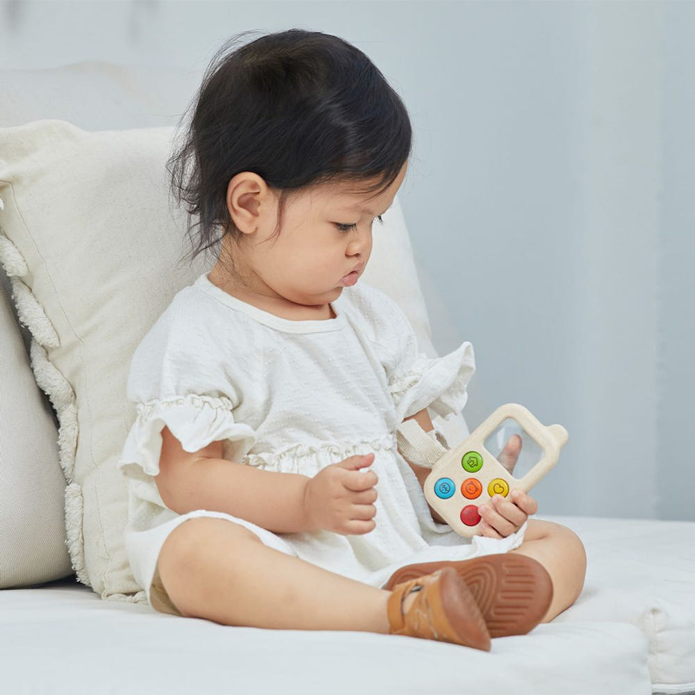 "My First Phone toy for babies, colorful design promoting fun and learning in early childhood development."