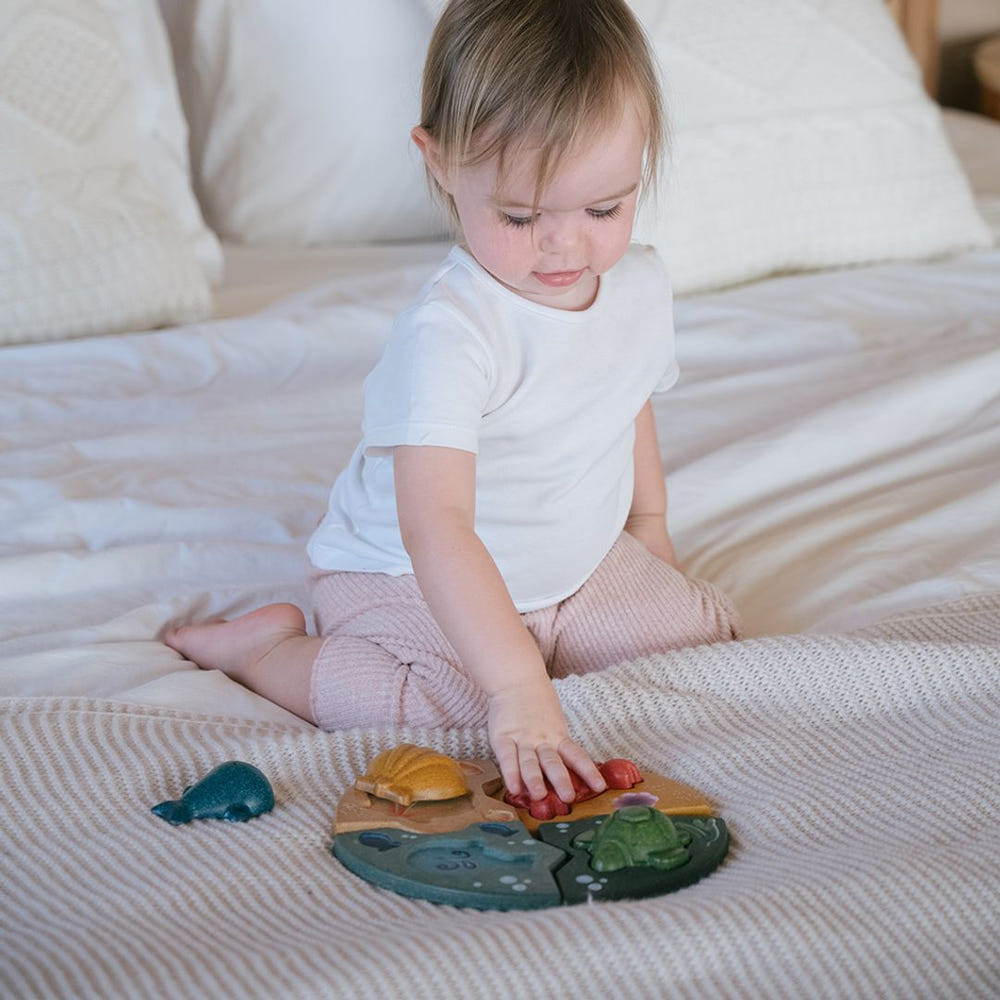 Colorful Marine Puzzle for babies, promoting fun and learning through play. Perfect toy for early development.