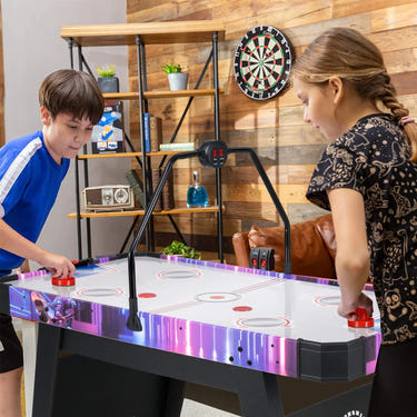 56 Inch Air Hockey Table with LED Digital Scoreboard and Powerful 12V Motor
