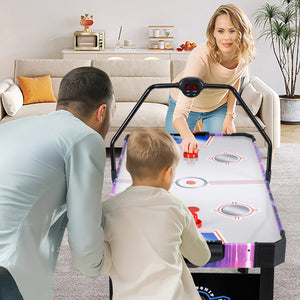 56 Inch Air Hockey Table with LED Digital Scoreboard and Powerful 12V Motor