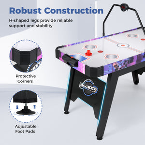 56 Inch Air Hockey Table with LED Digital Scoreboard and Powerful 12V Motor