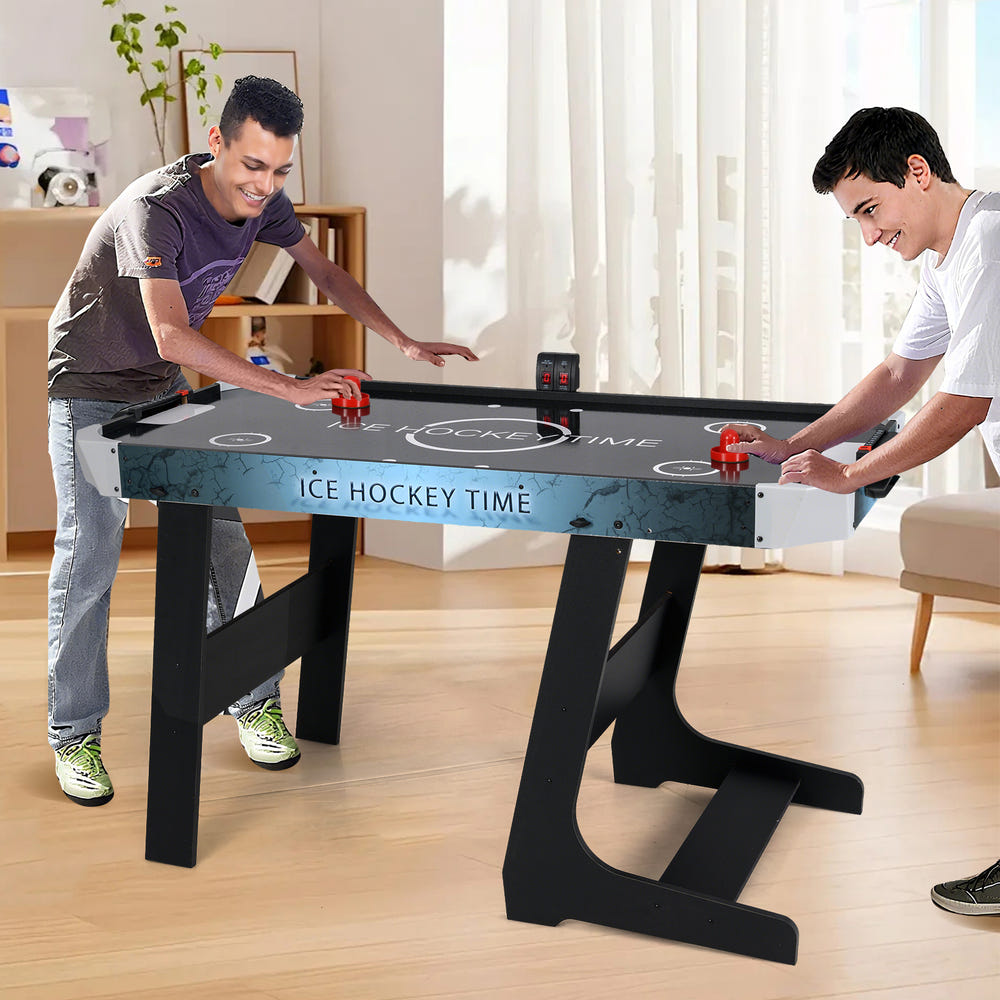 56 Inch Air Hockey Table with Powerful 12V Motor and LED Digital Scoreboard