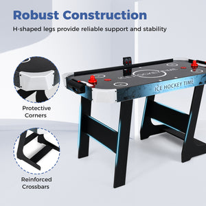 56 Inch Air Hockey Table with Powerful 12V Motor and LED Digital Scoreboard