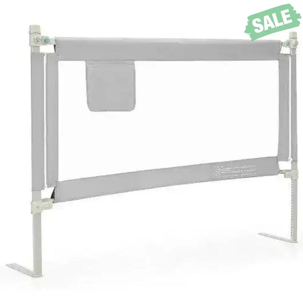 57 Inch Toddlers Vertical Lifting Baby Bed Rail Guard with Lock-Blue Gray Bed Rails