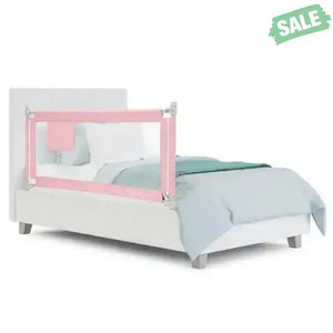 57 Inch Toddlers Vertical Lifting Baby Bed Rail Guard with Lock-Blue Gray Bed Rails