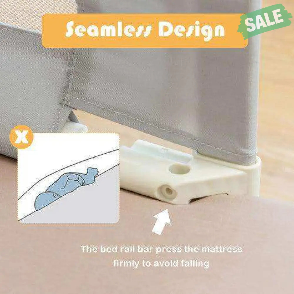 57 Inches Bed Rail for Toddlers with Double Lock-Gray