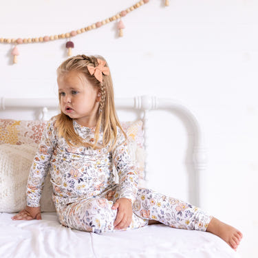 Pastel Petals 2pc Modal Pajamas for babies, soft and cozy sleepwear in a charming floral design.
