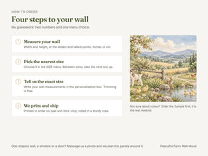 Watercolor Peaceful Farm Wall Mural, image 6