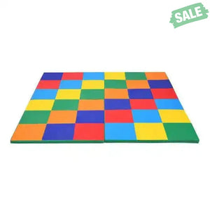 58 Inch Toddler Foam Play Mat Baby Folding Activity Floor Mat-Light Blue Light Blue Baby Gyms & Playmats