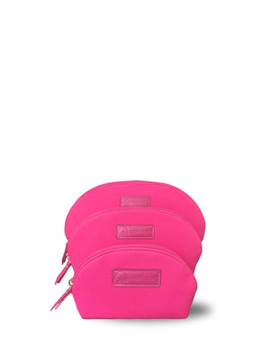 Sarah Wells PackSWell Neoprene Organizer Set of 3 – Washable Zipper Pouches for Pump Parts, Travel, Makeup, Snacks, Tech Cords & More