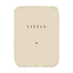 Personalize the Little Name swaddle blanket in oat with your baby's name