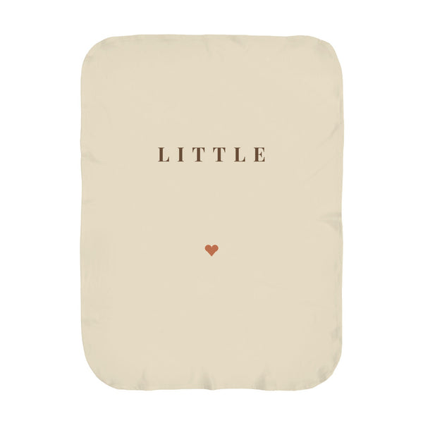 Personalize the Little Name swaddle blanket in oat with your baby's name