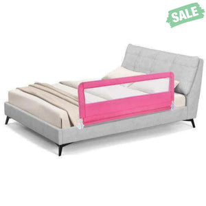 59 Inch Folding Breathable Baby Bed Rail Guard with Safety Strap-Blue Blue Bed Rails