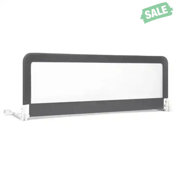 59 Inch Folding Breathable Baby Bed Rail Guard with Safety Strap-Blue Blue Bed Rails