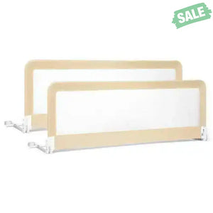 59 Inch Folding Breathable Baby Bed Rail Guard with Safety Strap-Blue Blue Bed Rails