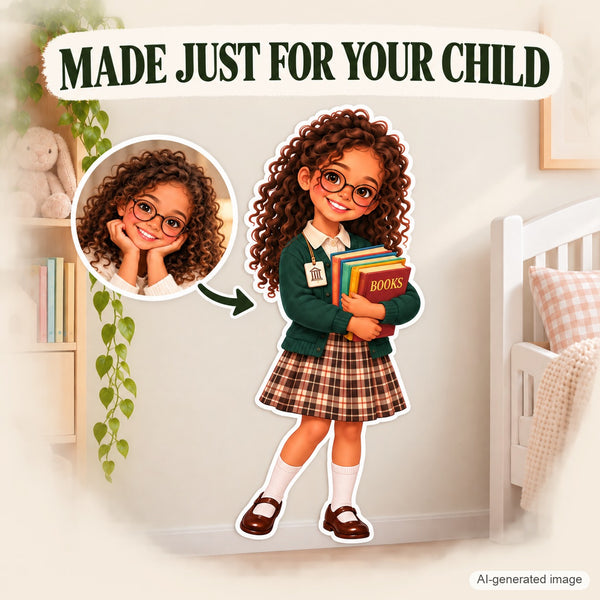 Personalized Librarian Wall Decal from Photo, Dream Job Sticker, image 13