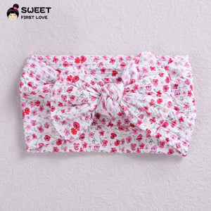 Children's Wide-brimmed Elastic Bow Baby Printed Headband