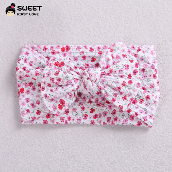 Children's Wide-brimmed Elastic Bow Baby Printed Headband