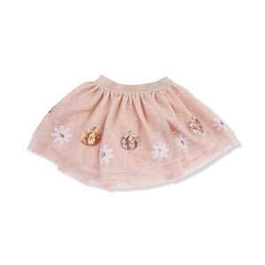 Cutie Pie - Pumpkins and Flowers Tutu Skirt