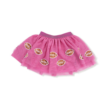 Pink varsity football tutu skirt for babies, perfect for playful and stylish outfits.