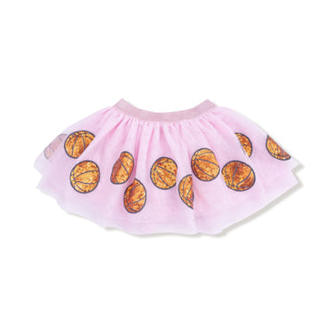 Pink basketball tutu skirt for babies, perfect for sporty and stylish little ones.