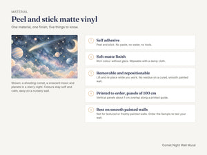 Watercolor Comet Night Wall Mural, image 7