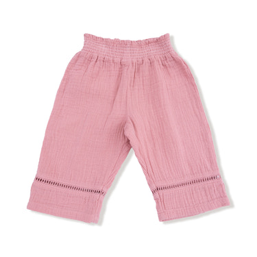 Rose Elegance - Smocked Waist Pants