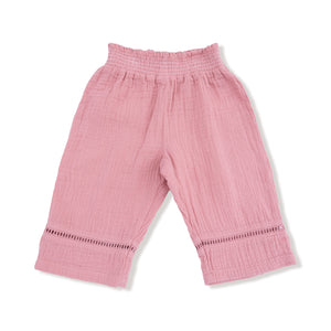 Rose Elegance - Smocked Waist Pants