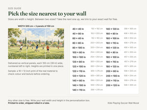 Watercolor Kids Playing Soccer Wall Mural, image 5