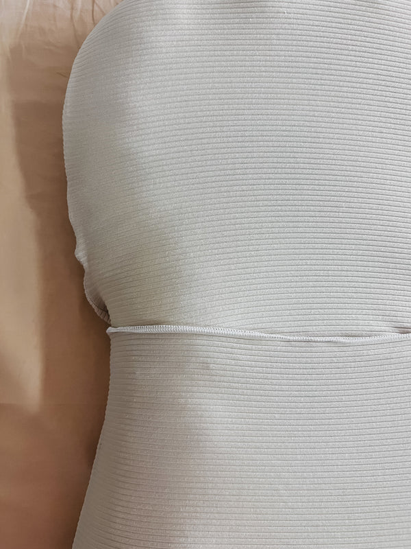 Oat Ribbed Baby Lounger Cover