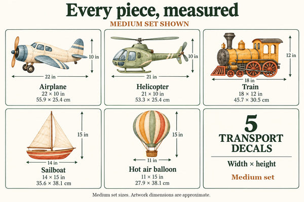 Transport Wall Decals, Set of 5 (Set 4), image 7