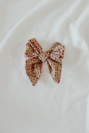 Poinsettia Bow Clips
