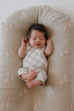 Shortie Bamboo Zip | Checkerboard