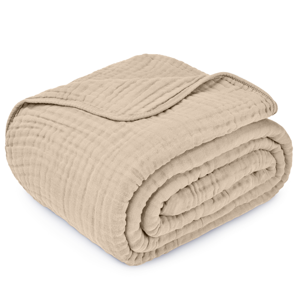 Adult Muslin Blanket in Sand