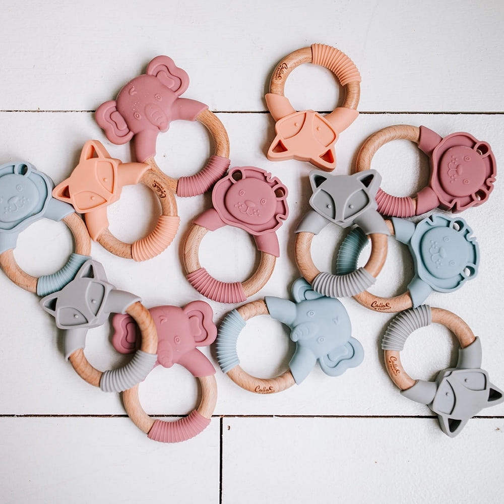 Fox Silicone Teether for babies, safe and soothing for teething relief, in a cute fox design.
