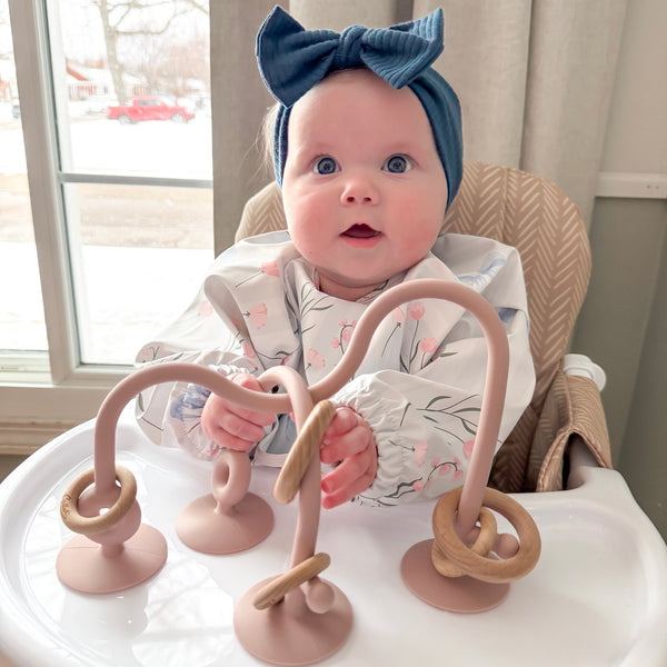 Calla and Friends On-The-Go Suction Table Toy silicone beechwood set