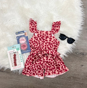 Belted Leopard Romper