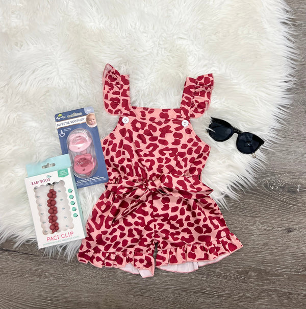 Belted Leopard Romper
