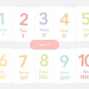 Colorful math flashcards for babies, perfect for early learning and educational play.