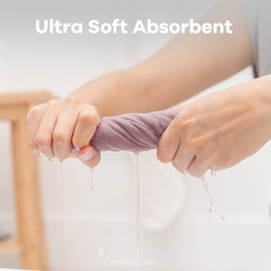 Muslin Washcloths in Mauve