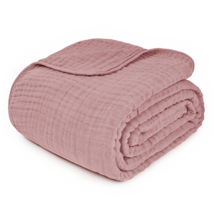 Adult Muslin Blanket in Mauve