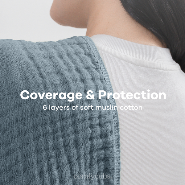 Muslin Burp Cloths in Pacific Blue