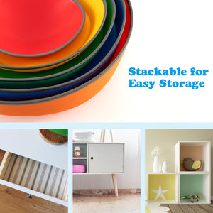 5 Pieces Kids Stepping Stones Stackable Round Indoor Outdoor