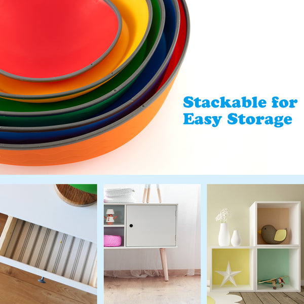 5 Pieces Kids Stepping Stones Stackable Round Indoor Outdoor