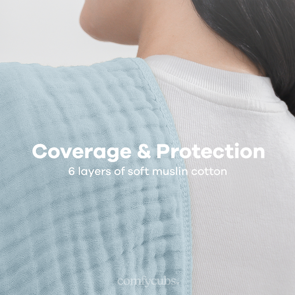 Muslin Burp Cloths in Sky Blue